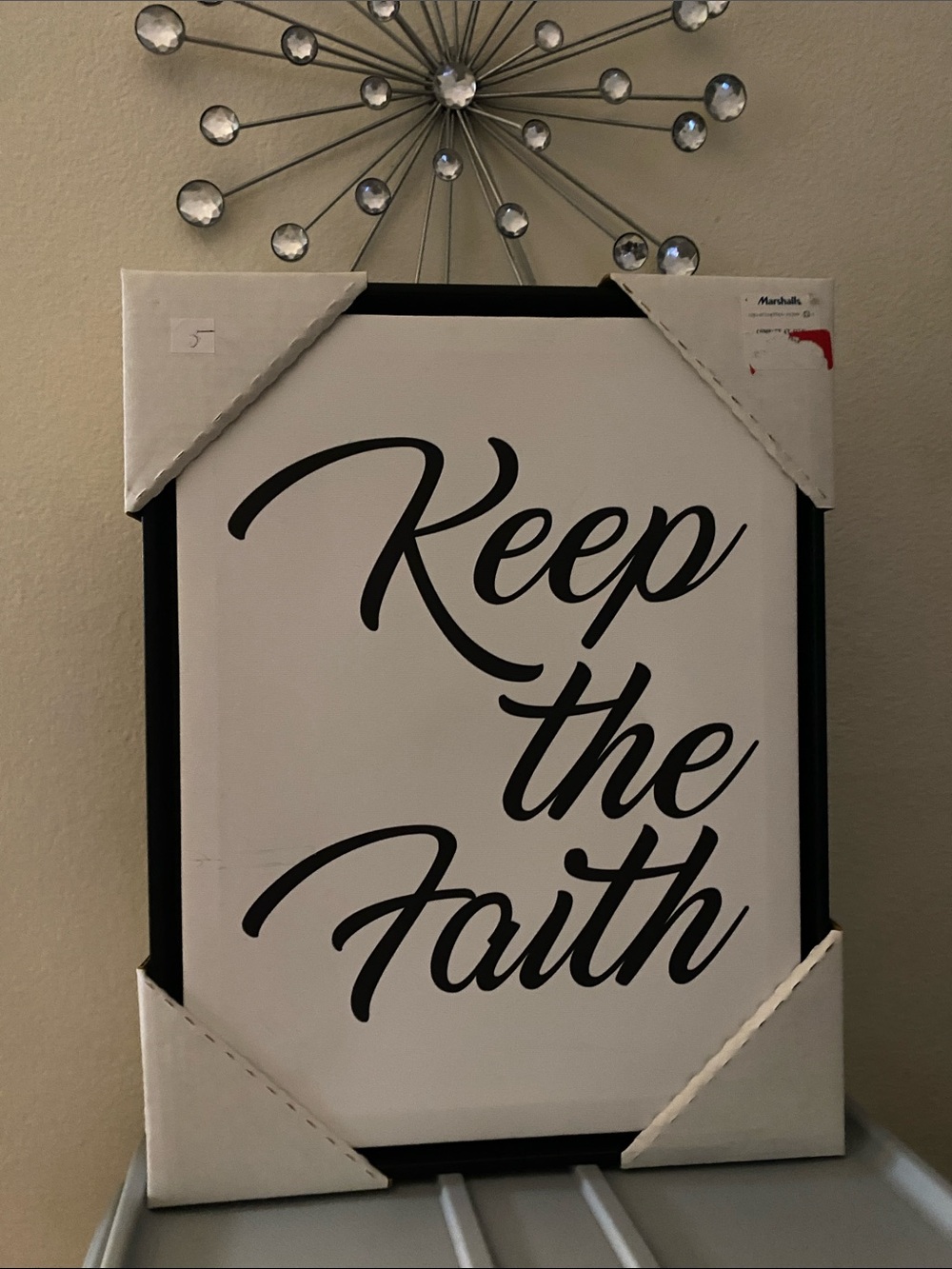 artis Keep the Faith Wall Art - Black on White